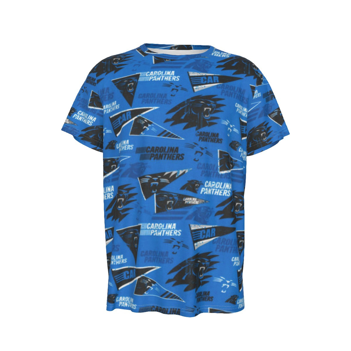 Carolina Panthers Short Sleeve T-Shirt black blue football back view game day look