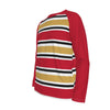 White Smoke The San Francisco Football Striped Men’s O-Neck T-Shirt is designed for fans who love bold football-