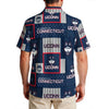 Connecticut Huskies Men's Hawaiian Shirt|150GSM White game day varsity apparel