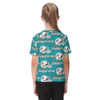 miami-dolphins-kids-t-shirt aqua orange football outfit side view