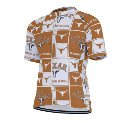 White Smoke Texas at Austin - Longhorns Raglan Men's Cycling Jersey