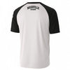 White Smoke Nashville Music City Baseball V-Neck T-Shirt White and Black – Minimal Urban Streetwear