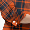 illinois fighting illini tartan plaid oversized button up women shirt women's mid-length sleeve shirt women tartan plaid game day fashion