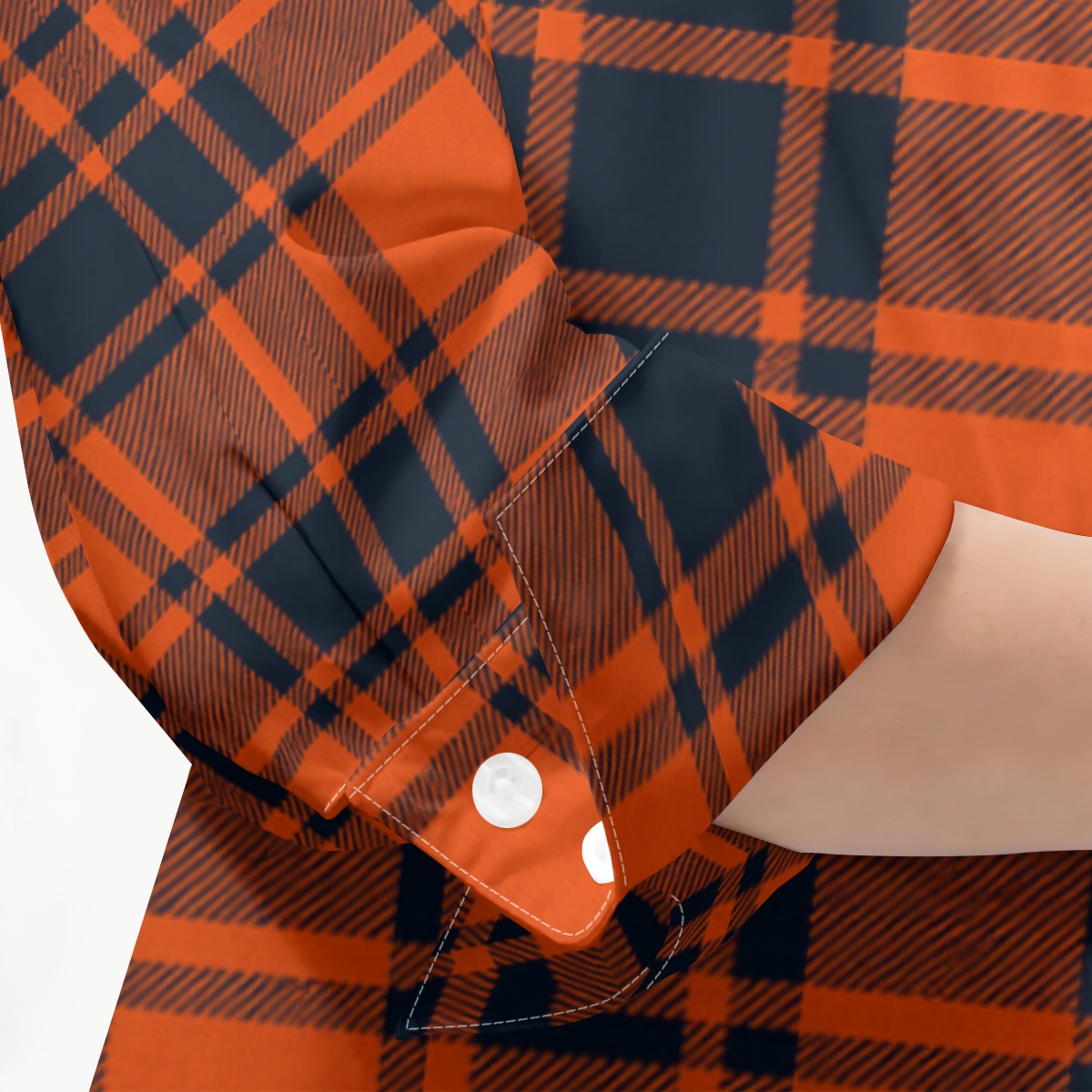 illinois fighting illini tartan plaid oversized button up women shirt women's mid-length sleeve shirt women tartan plaid game day fashion