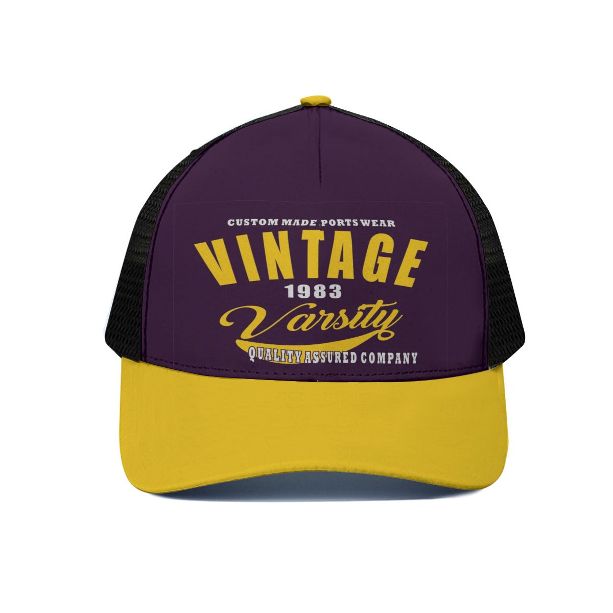 White Smoke Unisex Trucker Hat With Black Half-mesh
