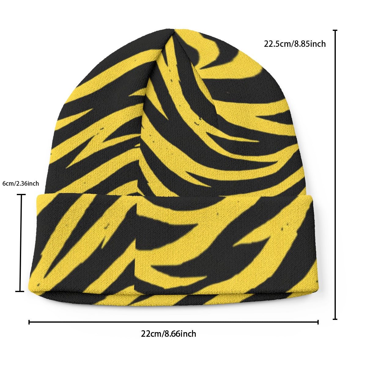 Pittsburgh Football Yellow Black Zebra Knitted Hat