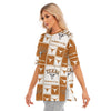 Texas at Austin - Longhorns Women's Short Sleeves T-shirt With Hem Split White varsity sports apparel