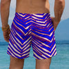 Cadet Blue Buffalo Zebra Football Men’s Beach Shorts – Game Day Summer Style