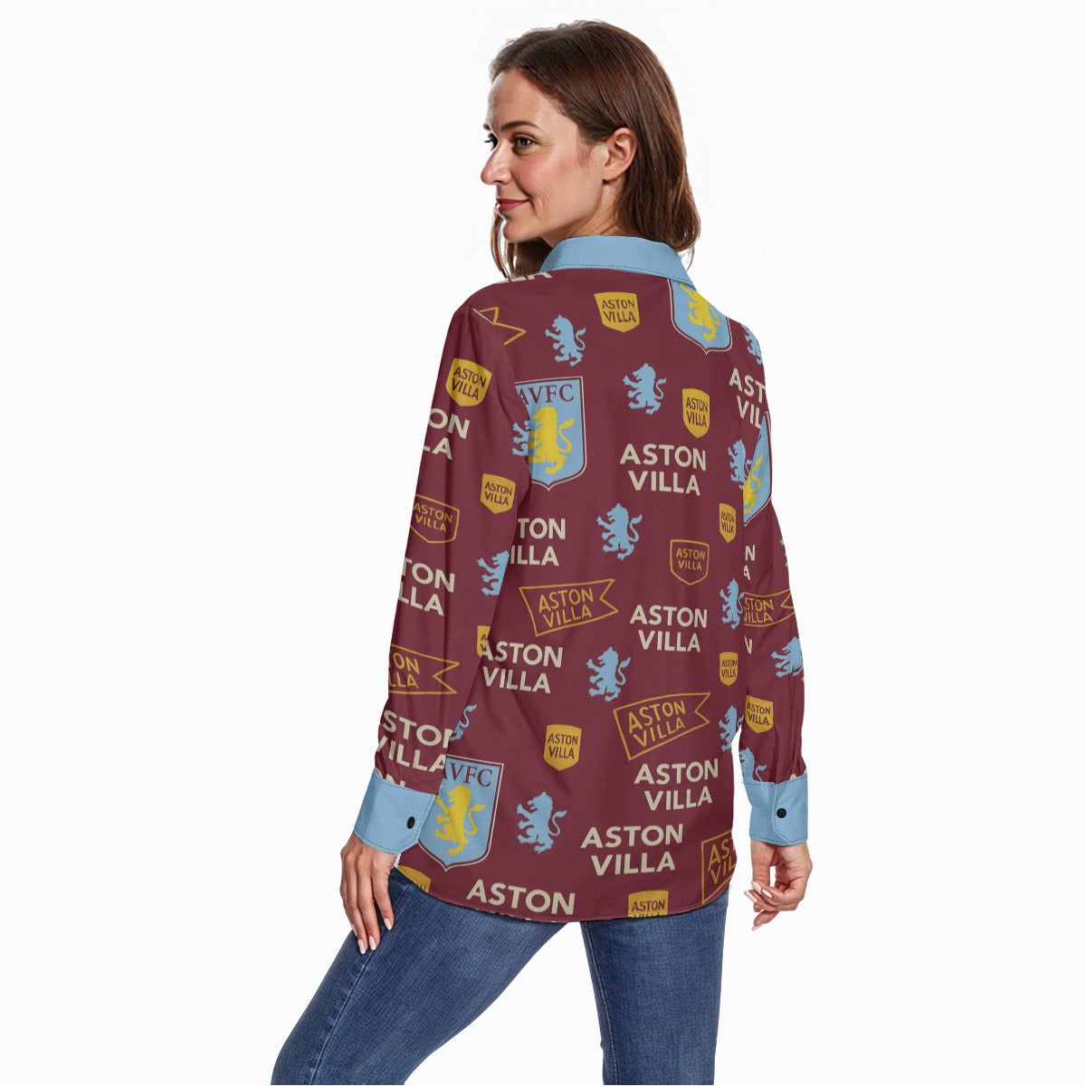 Aston Villa Women's Long Sleeve Shirt streetwear fashion product image 2