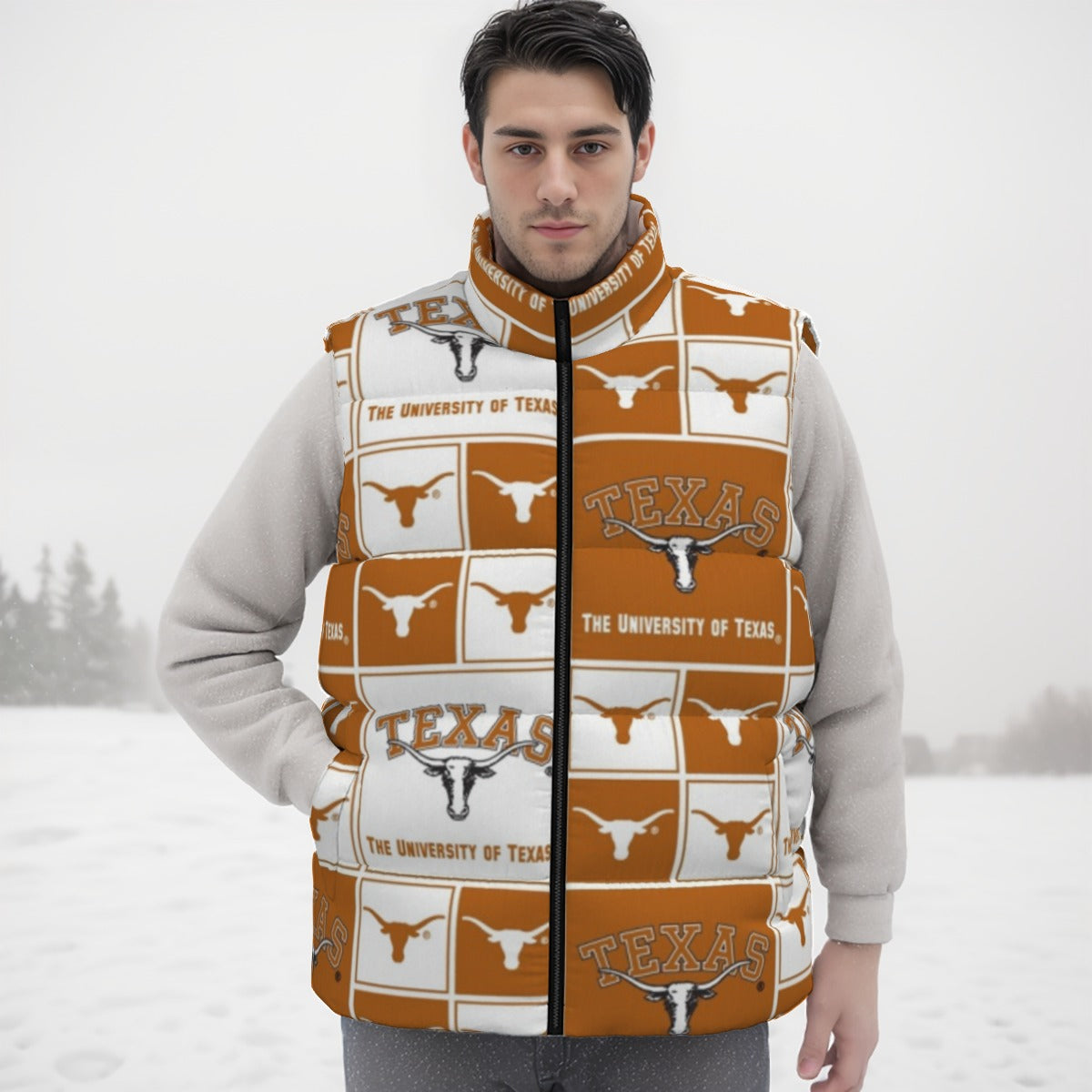 Texas at Austin - Longhorns Unisex Down Vest – football shirt, breathable comfort wear, image 1.0