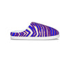 White Smoke Buffalo football Men's Plush Slippers – Red Blue White Zebra Game Day Style