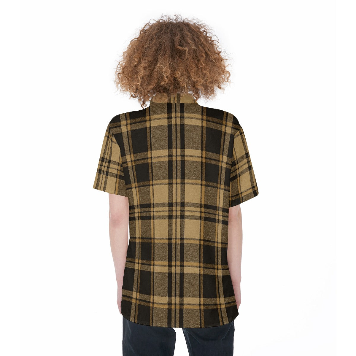 central florida knights tartan plaid black gold  women tartan plaid game day shirt