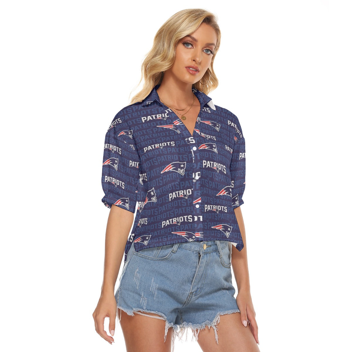 New England Patriots Women's V-neck Shirts