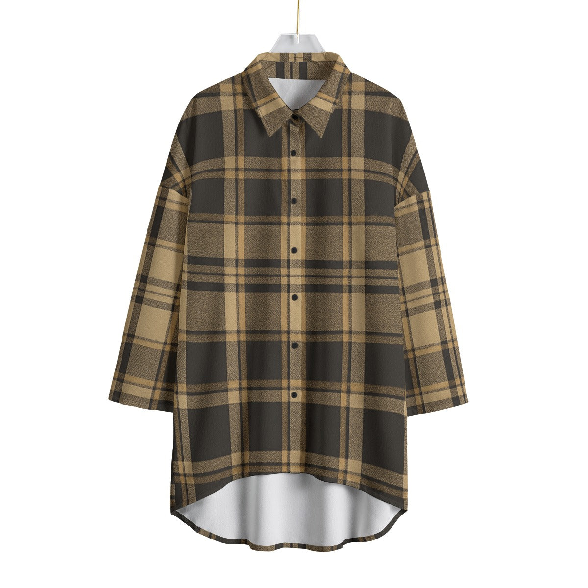 central florida knights tartan plaid black gold women's chiffon shirt with elbow sleeve women tartan plaid game day shirt