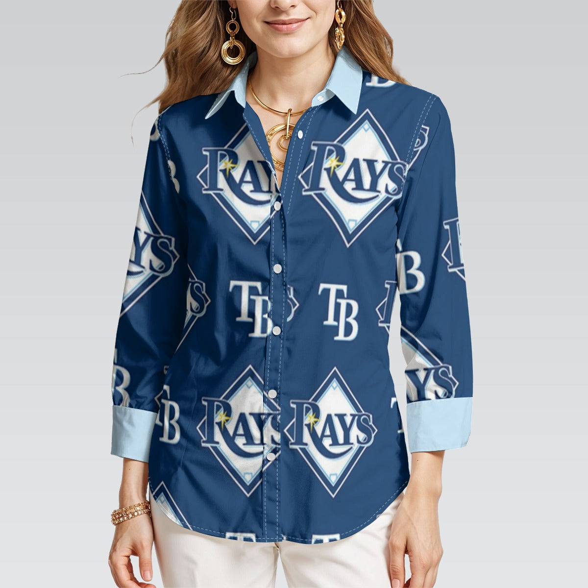 Tampa Bay Rays Women's 3/4 Sleeve Shirt tampa bay rays baseball fan apparel game day outfit