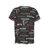 Atlanta Falcons Short Sleeve T-Shirt red black football outfit back view