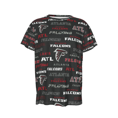 Atlanta Falcons Short Sleeve T-Shirt red black football outfit back view