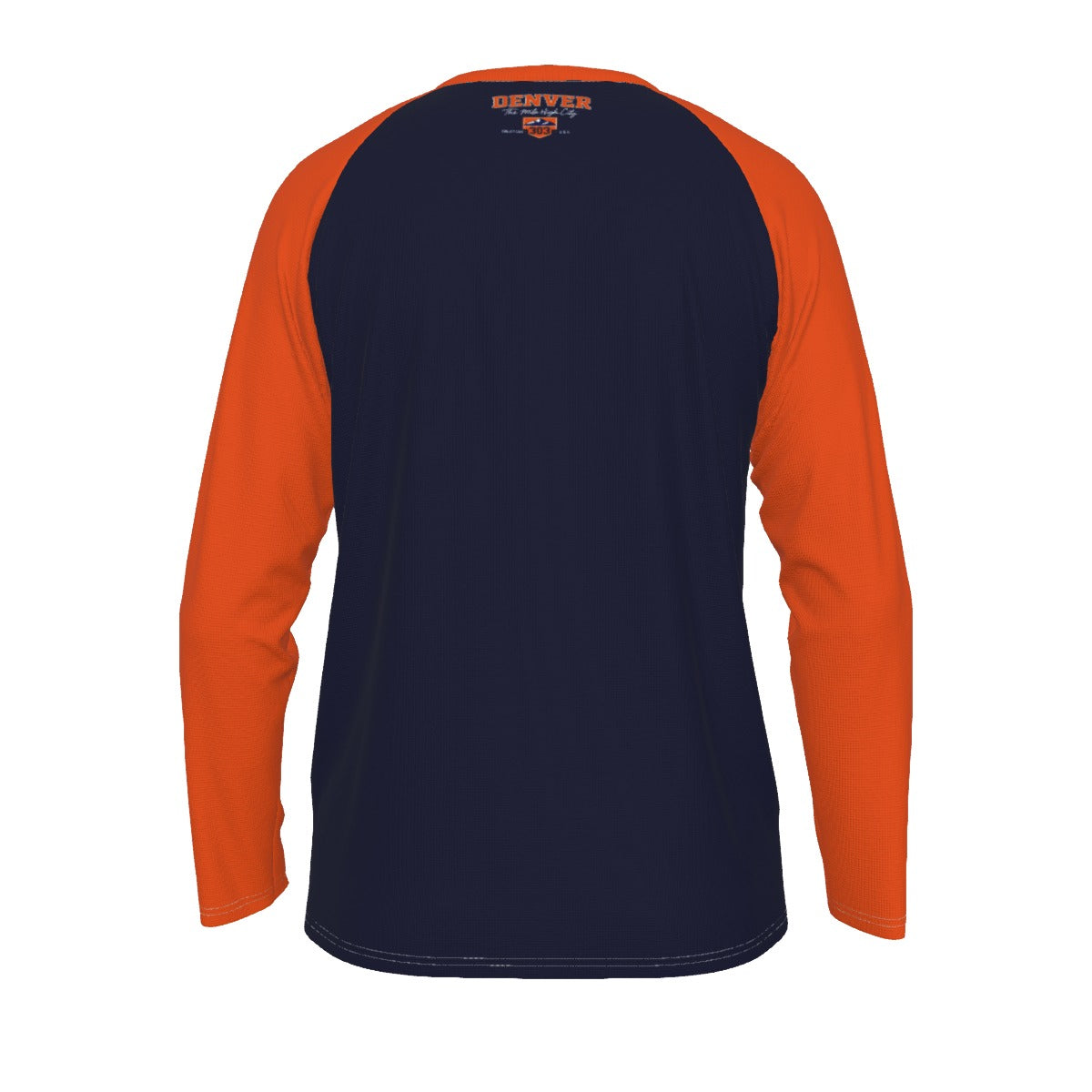 Denver Navy and Orange Long Sleeve Raglan Shirt – Vintage Baseball Varsity Athletic Style Tee