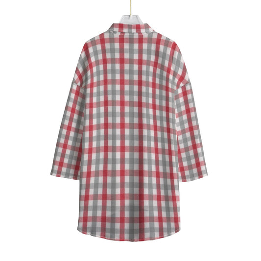 Alabama Chiffon Shirt Women – Crimson Plaid Elbow Sleeve Football Top