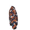 White Smoke Chicago Football Camo Bomber Jacket – Navy Orange Game Day Streetwear Jacket
