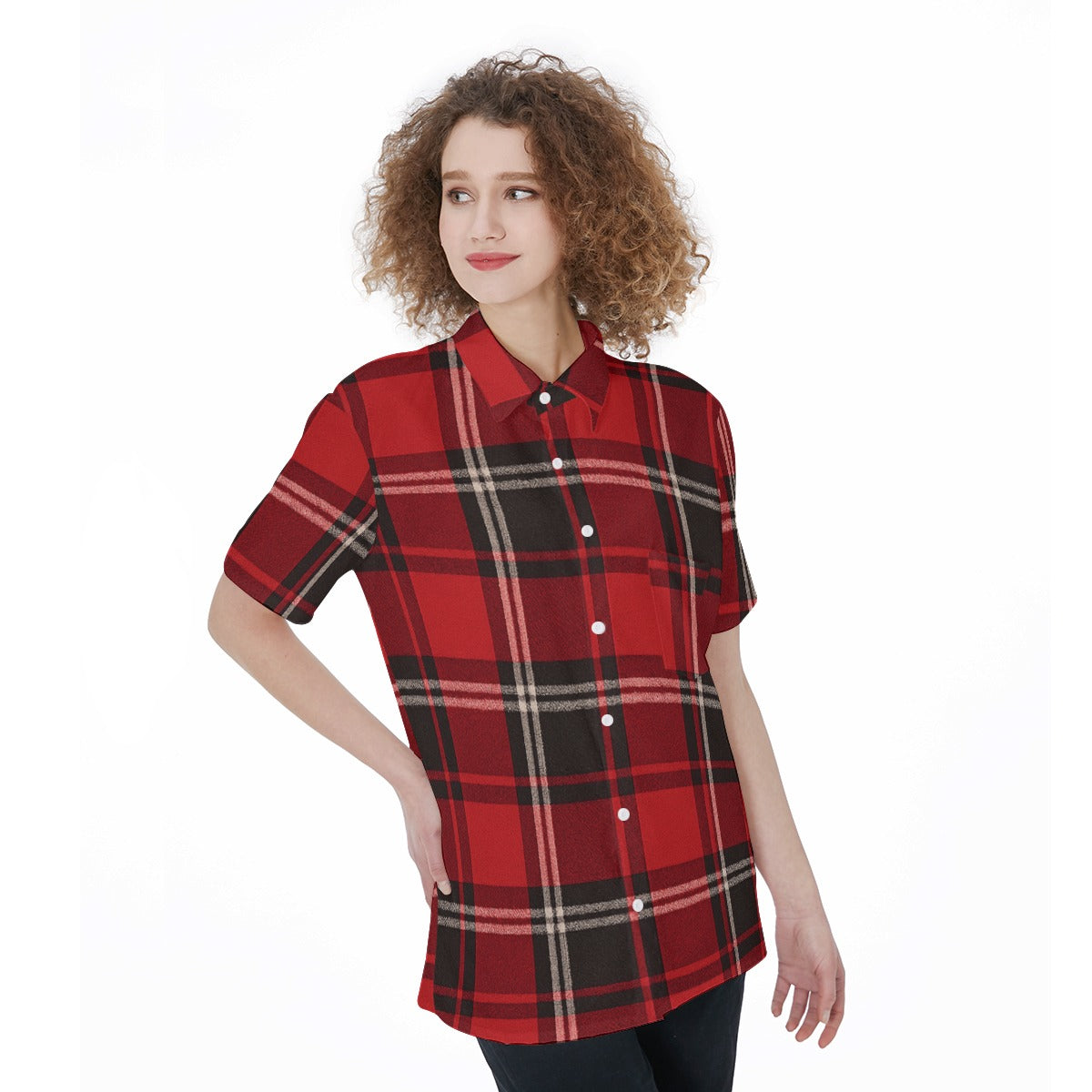 women tailgate plaid streetwear shirt