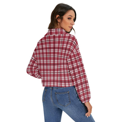 Alabama Crimson Tide Tartan Plaid Crimson White Women's Zip Jacket
