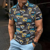 Jacksonville Jaguars Men's Polo Shirt teal black football back view game day look