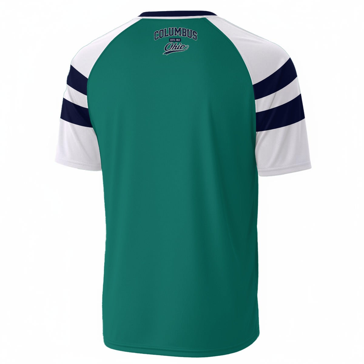 White Smoke Columbus Ohio Shirt Green Raglan Vintage City Graphic Tee