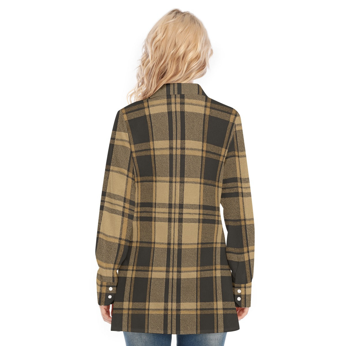 central florida knights tartan plaid black gold  women tartan plaid game day shirt
