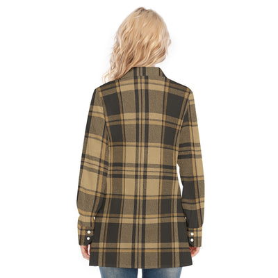 central florida knights tartan plaid black gold  women tartan plaid game day shirt
