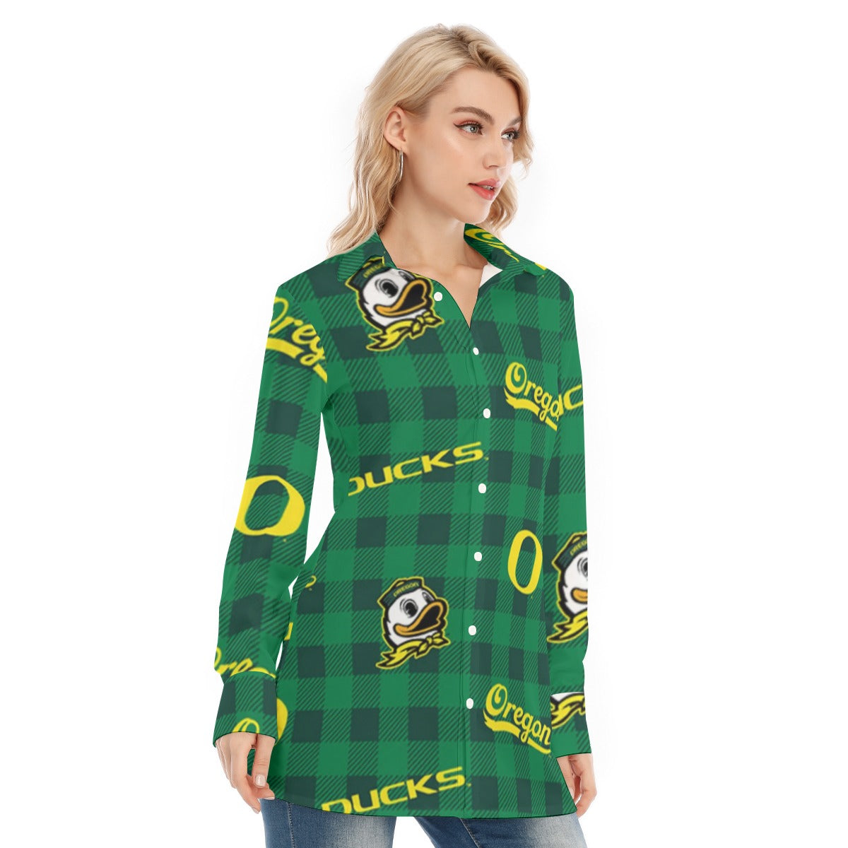 Oregon Ducks Women's Long Shirt - Big Ten football apparel varsity sportswear product image 2.0