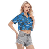 carolina-panthers-womens-cropped-shirt black blue football fabric breathable detail