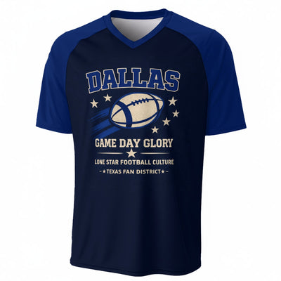 Dallas Football V Neck T Shirt – Game Day Glory Texas Sports Tee – game day outfit, fan gear, image 1.0