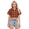 kansas jayhawks tartan plaid oversized button up women shirt illinois fighting illini tartan plaid oversized button up women shirt women's cropped shirt women tartan plaid game day fashion