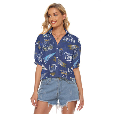 Kansas City Royals Women's V-neck Shirts kansas city royals baseball fan apparel game day outfit