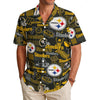 Pittsburgh Steelers Men's Hawaiian Shirt|150GSM – sportswear style, fan gear, image 726