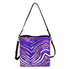 White Smoke Minimalist Square Crossbody Bucket Bag – Red Blue White Zebra Game Day Style