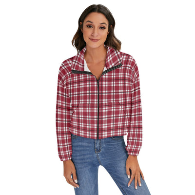 alabama crimson tide tartan plaid crimson white women's zip jacket crimson white tartan plaid game day fashion