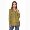 california golden bears tartan plaid oversized button up women shirt women's comfort shirt with button|125gsm cotton women tartan plaid fashion