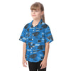 carolina-panthers-kids-hawaiian-vacation-shirt black blue football side view urban fit