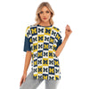 Michigan - Wolverines Women's Short Sleeves T-shirt With Hem Split White varsity sports apparel