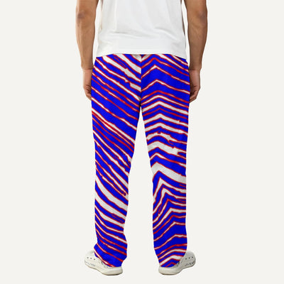 White Smoke Buffalo Zebra Football Men’s Pajama Pants – Retro Game Day Loungewear Comfort
