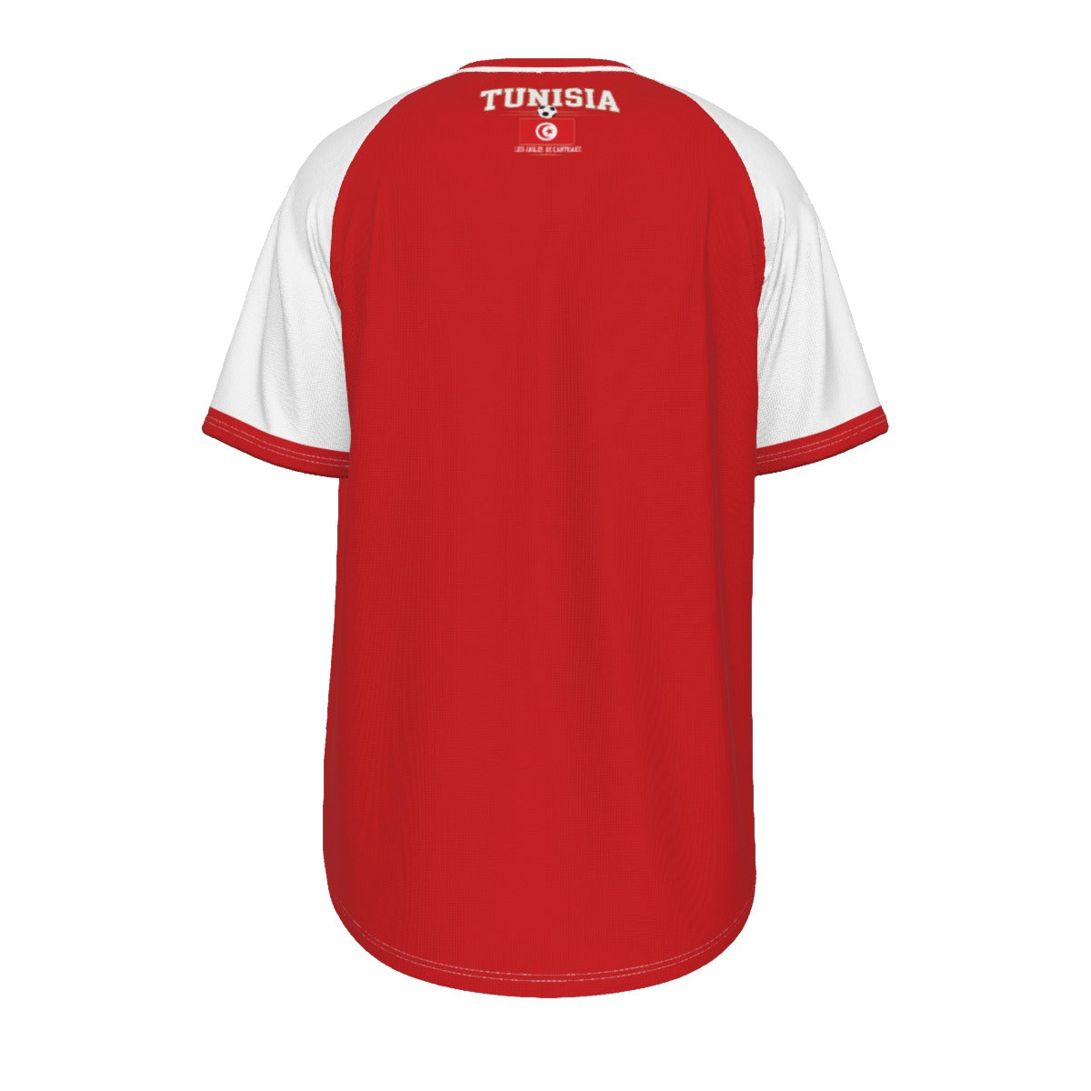 Tunisia Soccer T-Shirt Red White – Tunisia Football Shirt Les Aigles de Carthage Fan Tee