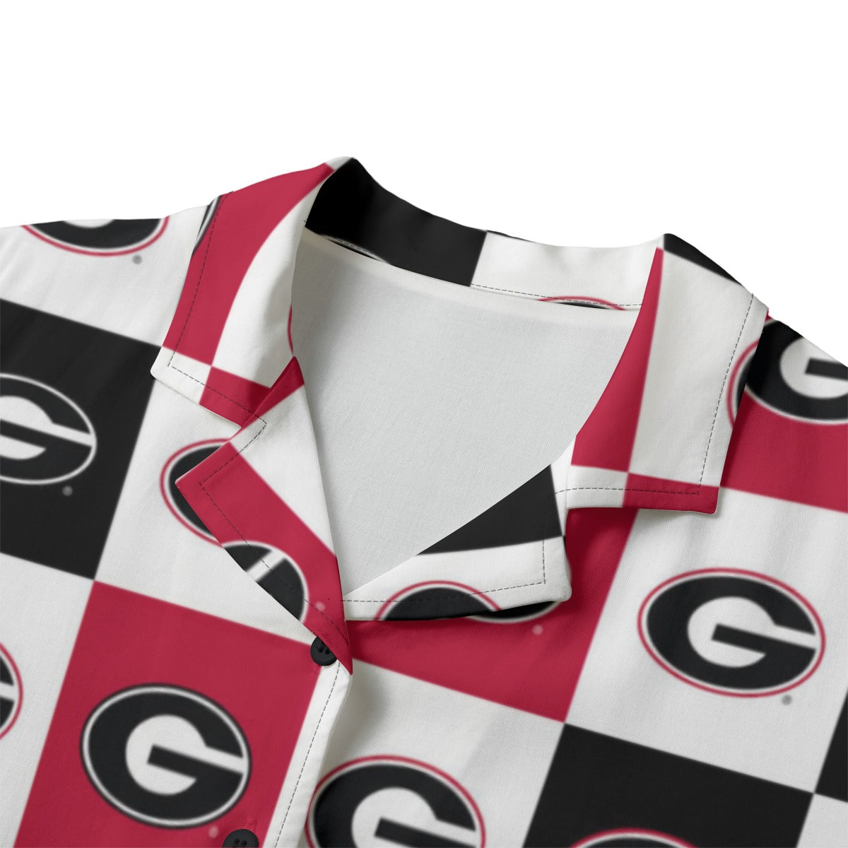 Georgia Bulldogs Women's Hawaii Shirt | 120GSM White varsity sports apparel