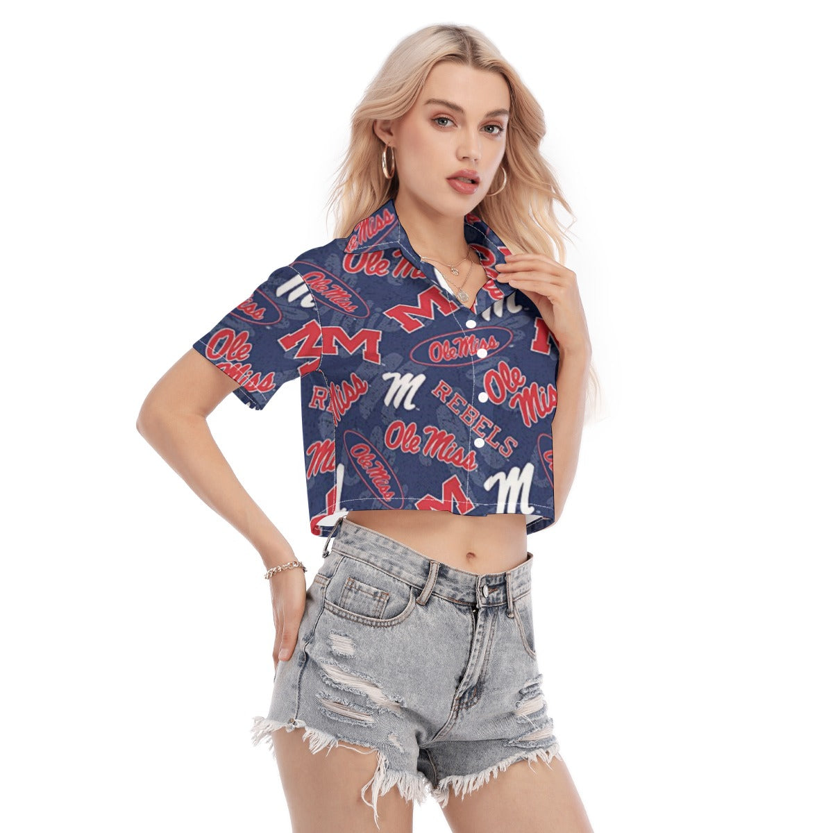 Ole Miss Rebels Women's Cropped Shirt varsity sportswear product image 2.0