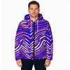 White Smoke Buffalo Zebra Football Unisex Warm Hooded Jacket – Game Day Streetwear Outerwear