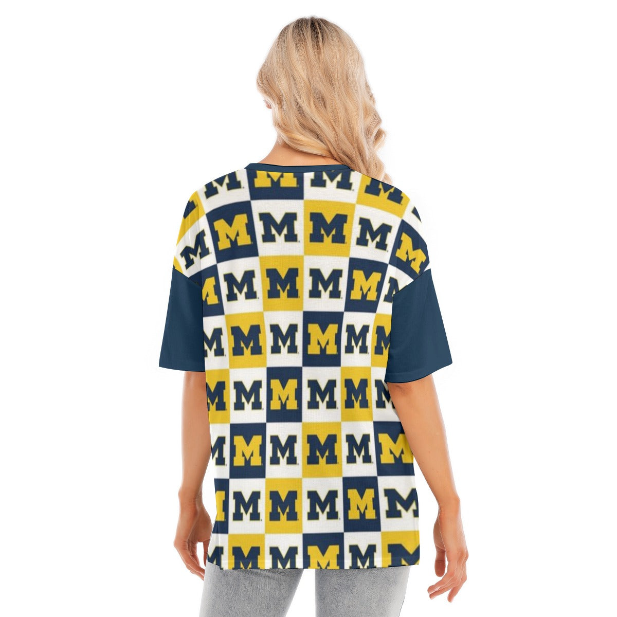 Michigan - Wolverines Women's Short Sleeves T-shirt With Hem Split White varsity sports apparel