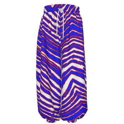 Buffalo Zebra Football Unisex Lantern Pants – Bold Game Day Streetwear Silhouette – fan gear, lightweight game day shirt, image 1.0