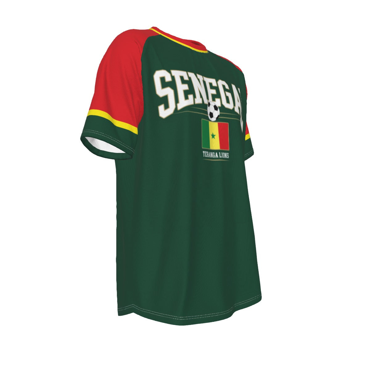 Senegal Soccer T-Shirt Green Red Yellow – Senegal Football Shirt Teranga Lions Fan Tee