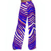 White Smoke Buffalo Zebra Football Women’s Casual Wide-Leg Pants – Lightweight Game Day Comfort (100% Rayon)
